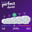 Feels Like Down 10.5 Tog All Year Round Duvet with 2 Medium Support Back Sleeper Pillows-50898355