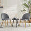 Chaises de salle à manger Cha Chaises d'appoint rembourrées en velours avec pieds dorés-90723253