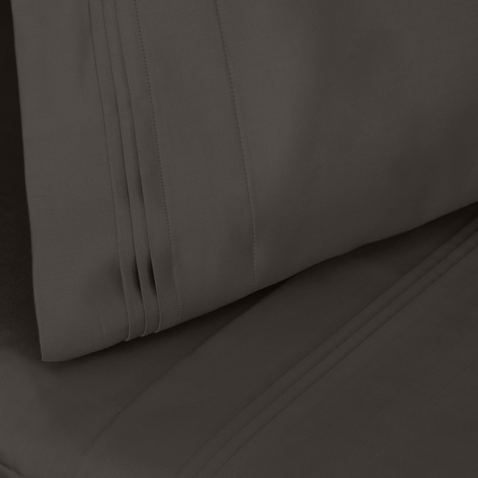 Arling Cotton Pillowcase, King Pillowcase, Charcoal