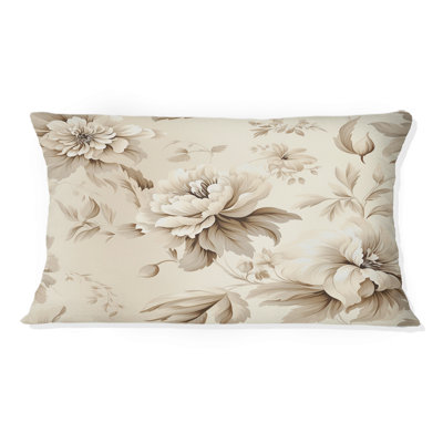 Minimaliste chic motif victorien I - coussin à imprimé floral