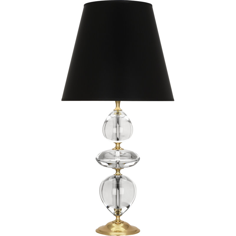 Orlando Table Lamp, Modern Brass, Black Opaque