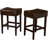 Set Of 2, 26.75" Backless Leather Counter Height Barstool-1213604070