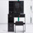 29.2" Small Size Left Drawer Desktop Vanity Table + Cushioned Stool, Extra Large Right Sliding Mirror, Multi Layer High Capacity Storage, Practical Fashionable Dresser, Suitable For Small Space-617554502