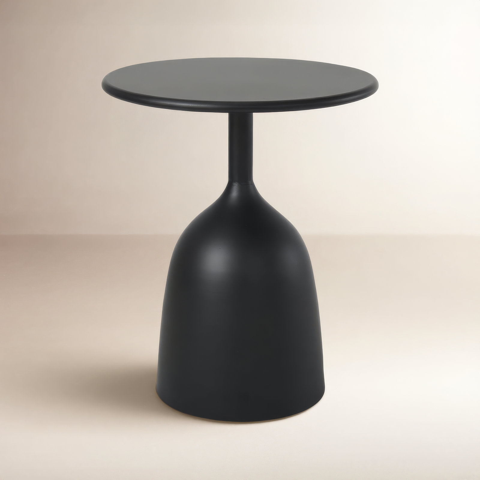August Iron End Table, 19.7"H x 16.5"L x 16.5"W