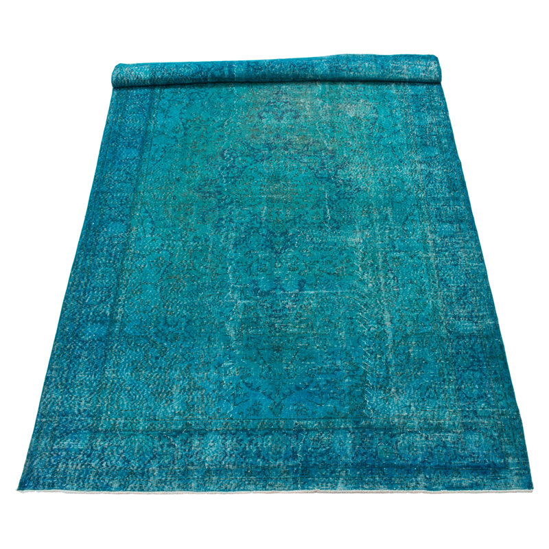 Tapis unique en laine noué à la main 6 pi 9 po x 10 pi 5 po nouvel âge Rigdon