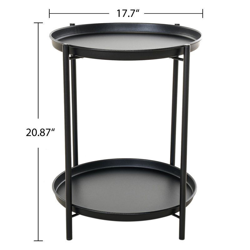Table d'appoint Caira, Noir