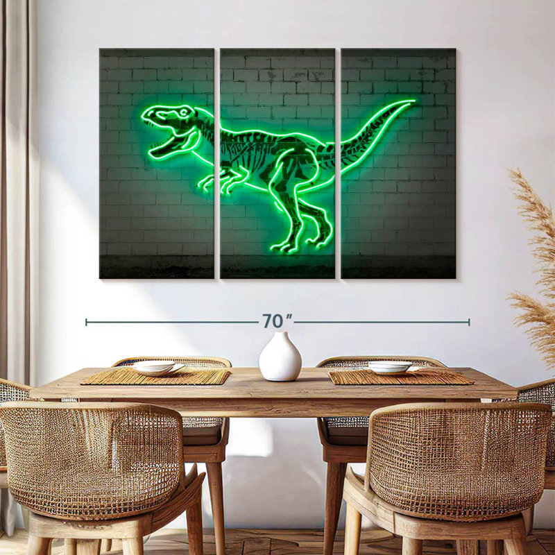 Brampt Neon T Rex, 42" H x 65" W