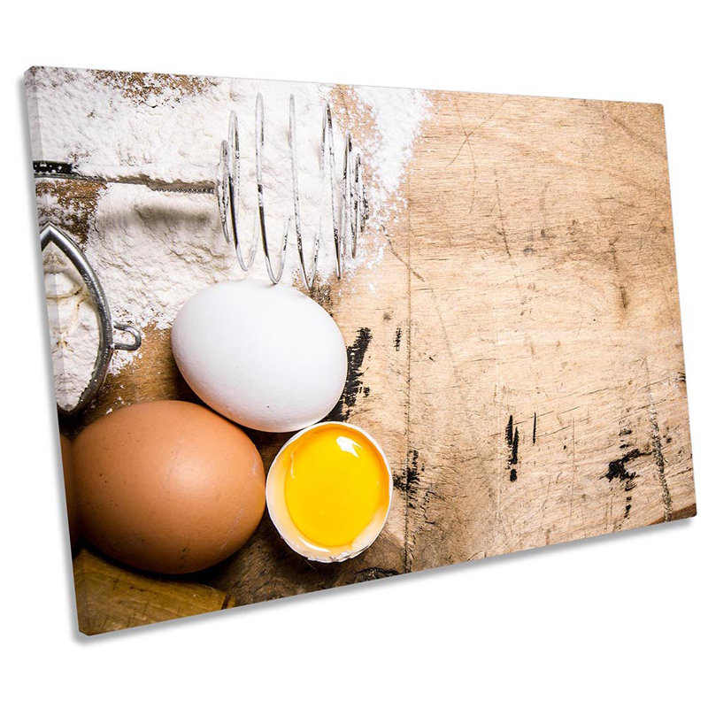 Baking Egg Flour Kitchen - Wrapped Canvas Print, 81.3cm H x 121.9cm W x 4cm D