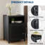 Table de chevet en acier inoxydable noire 2 pièces-501098210-501098221