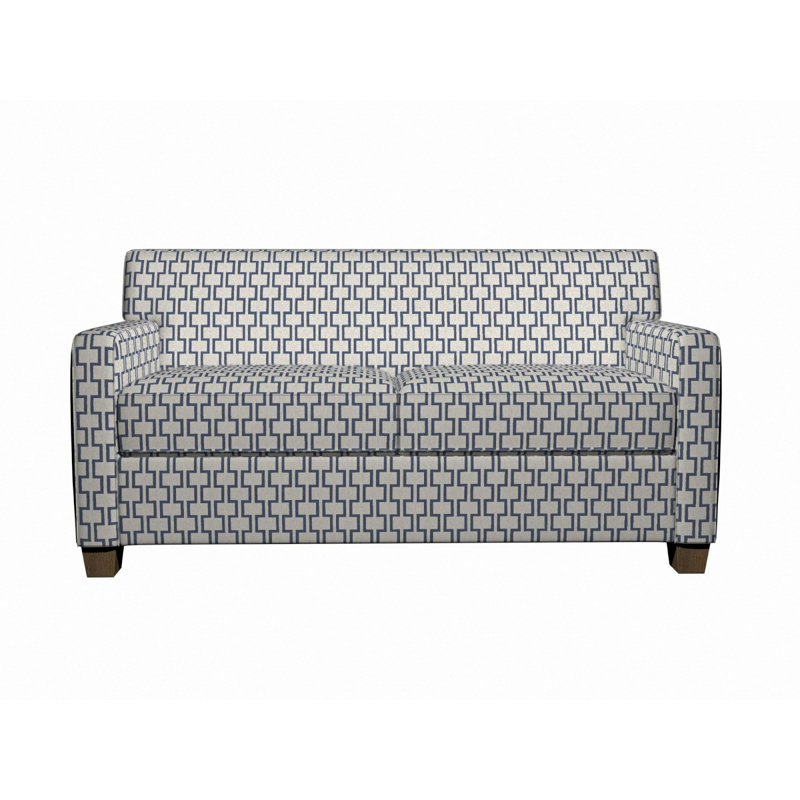 Tissu de lin géométrique, Bleu 2