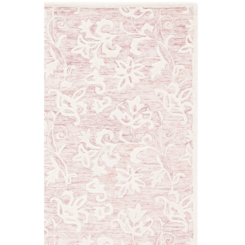 Tapis floral en laine et coton touffeté à la main Metro, Rectangle 10 pi x 14 pi