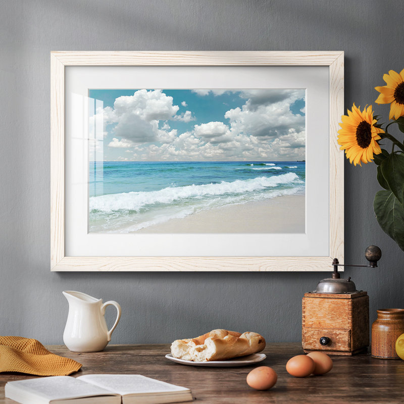 «Beach Bliss», impression sur papier, Blanc, H 28 po x l 42 po x P 1,5 po