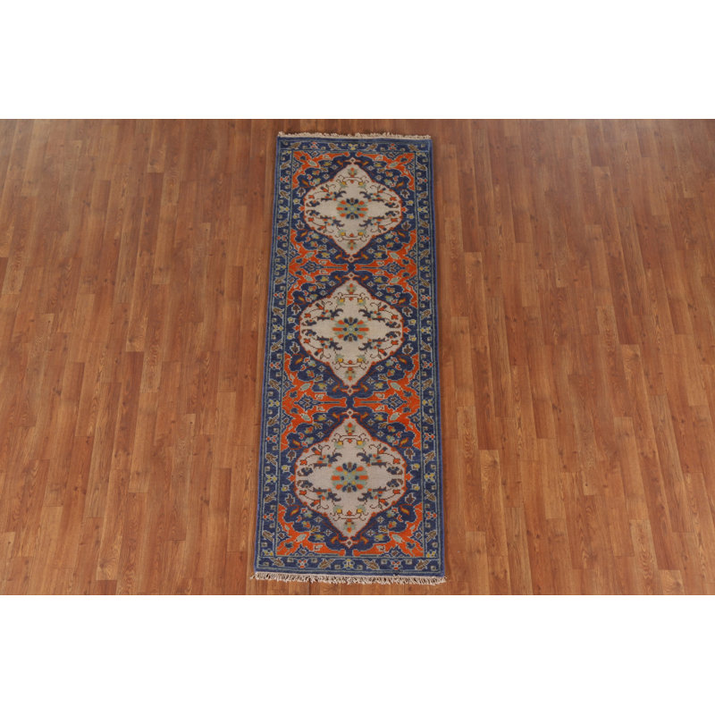 Tapis de couloir oriental bleu 3x7