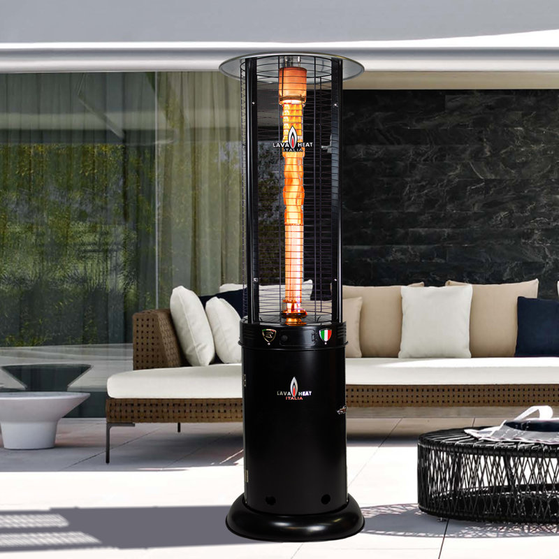 Chauffe-terrasse au propane Opus Lite R-Line 44 000 BTU, Gaz naturel, Noir martelé
