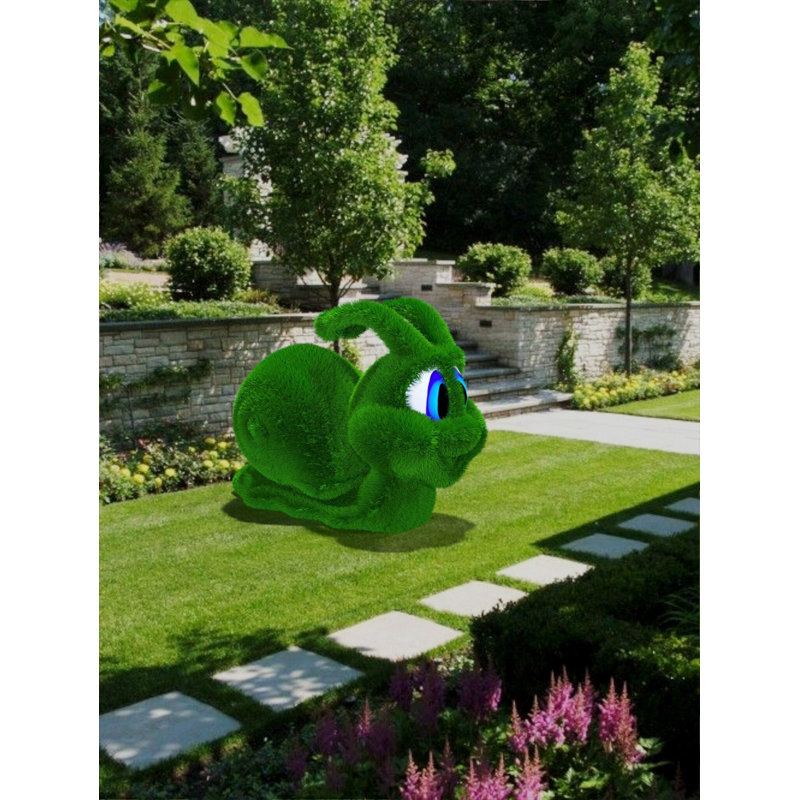 Outdoor Cartoon Snail Topiary Green Figures
