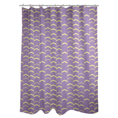 Rideau de douche simple à chevrons