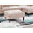 Contemporary 5Pcs Modular Sectional Set One Arm Chairs Armless Chair Ottomans L-Shaped Sectional Blush Pink Morgan Fabric-1876965562