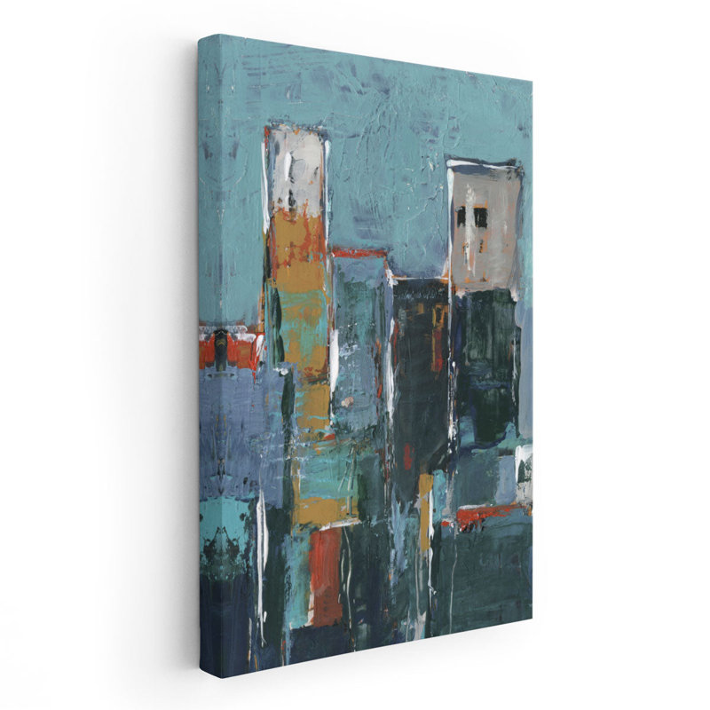 Primaire ville I - reproduction d'art sur toile, H 30 po x l 20 po
