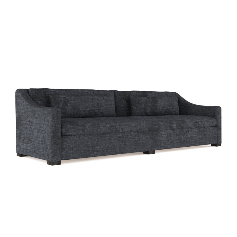 Canapé Crosby, H 32,5 po x l 120 po x P 38 po, Patiné, Velours écrasé graphite