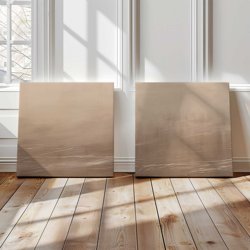 Silken Sandrifts, ensemble de 2, reproduction sur toile dans un cadre, Toile tendue, H 12 po x l 12 po x P 1,25 po
