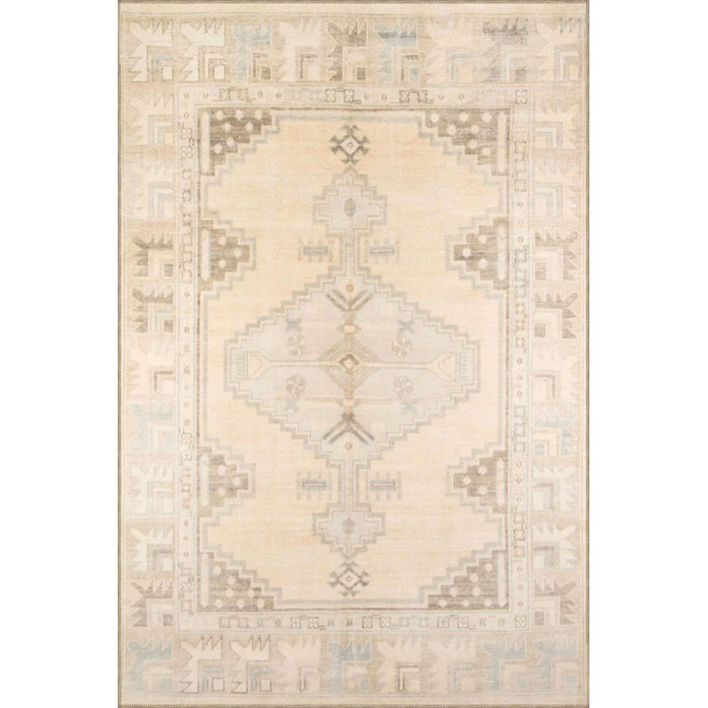 Tapis décoratif traditionnel lavable