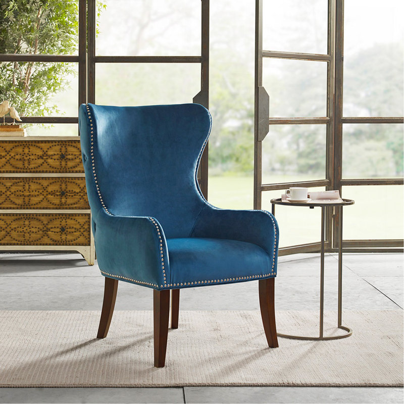 Fauteuil d'appoint à dossier capitonné