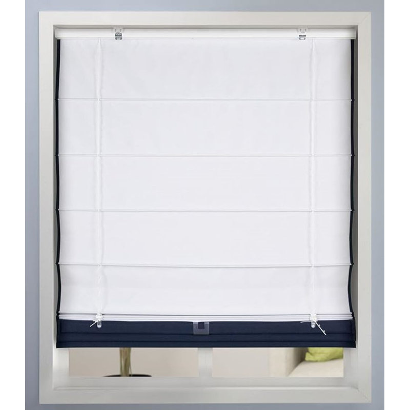Blackout Roman Shade, Navy, 46.5"W x 48"L