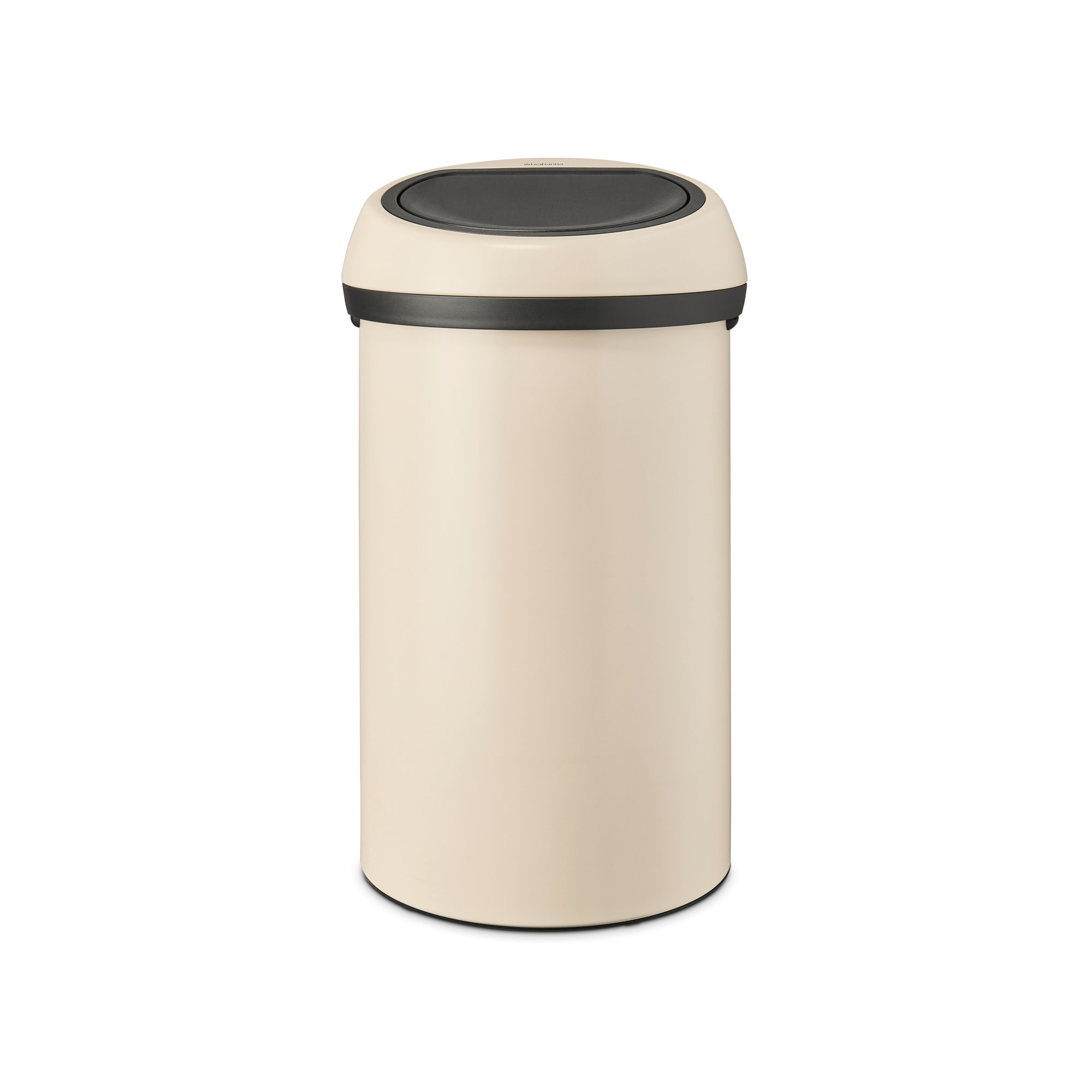 Brabantia Touch Top Trash Can 16 Gallon, Soft Beige