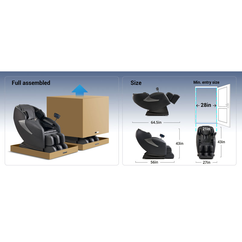 Fauteuil de massage Mazzup, Similicuir noir