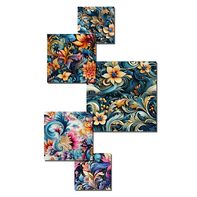 Griffith - ensemble d'art mural floral de 5