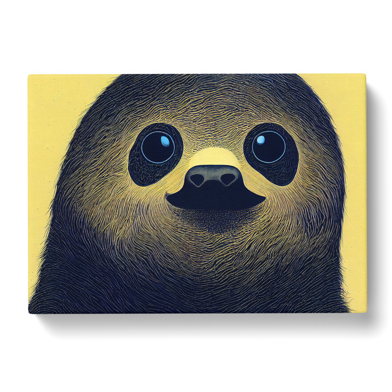 Groovy Sloth - Wrapped Canvas, 35cm H x 50cm W x 3cm D