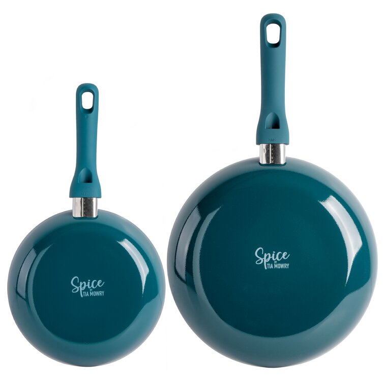 Spice by Tia Mowry 10 Non Stick Aluminum Frying Pan Set