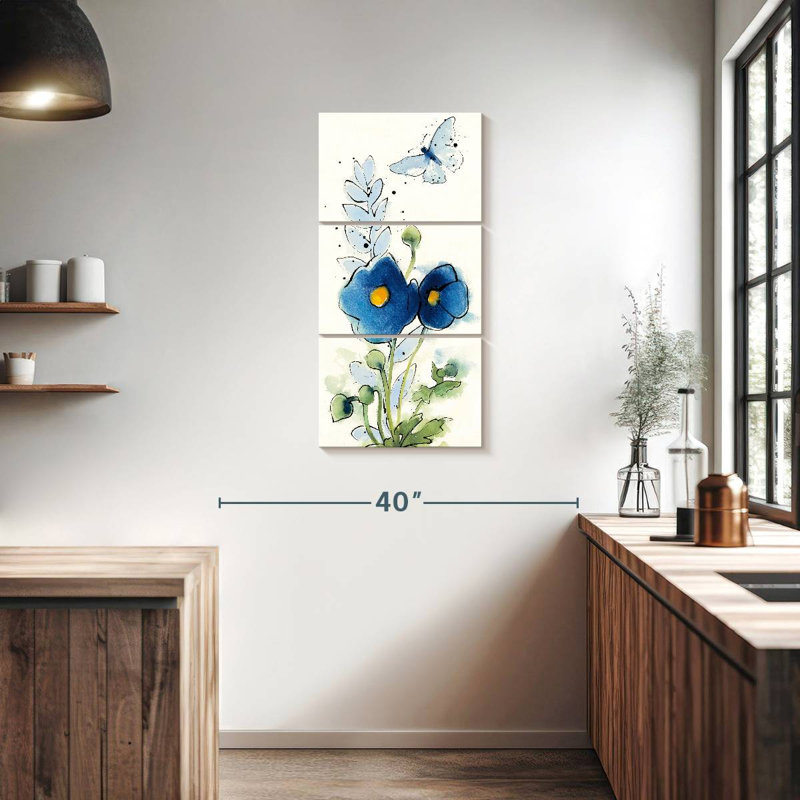 Fleurs indépendantes bleues VI