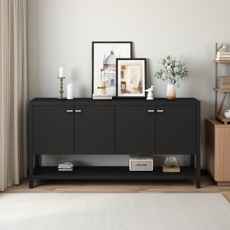 Console fonctionnelle avec rangement abondant pour les entrées, améliorant l'organisation de la maison