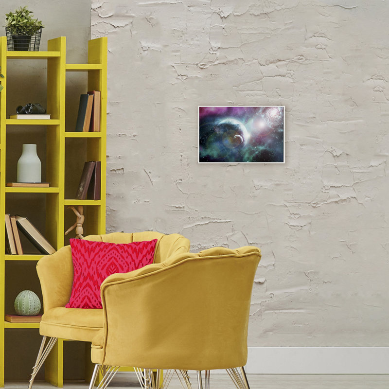 Eclipsing Cosmos Planets, estampe numérique, conception par Ali Chris, H 12 po x l 18 po