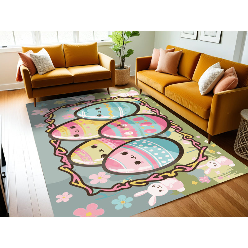 Le tapis des Fêtes de Pâques Printemps Aisle®, Rectangulaire 2 pi x 3 pi