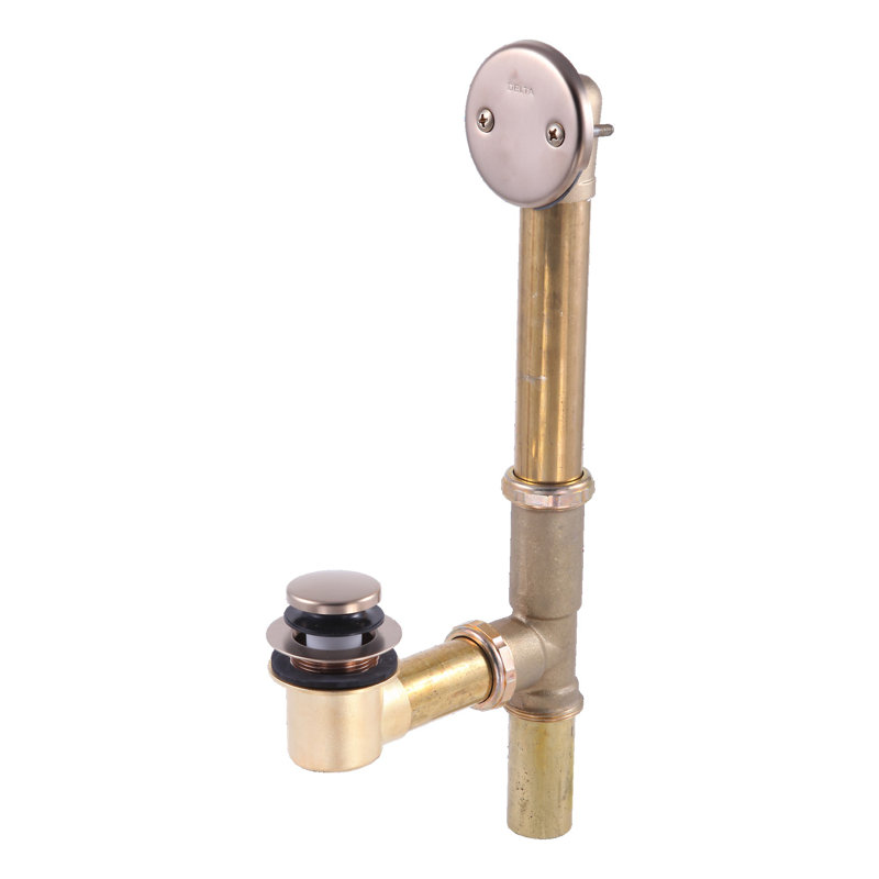 Drain de baignoire 1,63 "avec trop-plein, Laiton poli