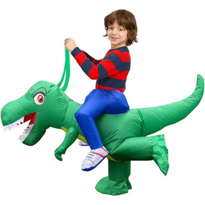 Déguisement de dinosaure T-REX gonflable avec lumière DEL pour la fête de Noël d'Halloween