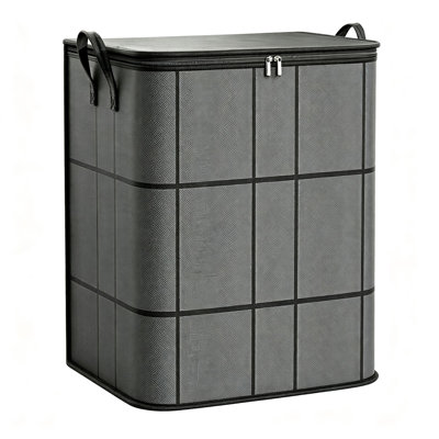 Thickened Large Capacity Zipper Non Woven Fabric Home Storage Bag Convenient for Organizing Quilts Clothes Daily Necessaries and Other Items