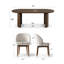 Ensemble de salle à manger moderne 79 "ovale avec 6 chaises rembourrées-84316667-84316665