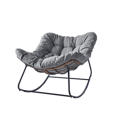 Rocking Chair( Brown/grey)