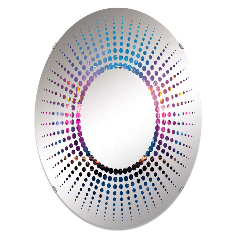 Judaïsme Hanoukka Hue I - Miroir décoratif Starburst-MIR114224-Ovale, 35,4 po x 23,6 po