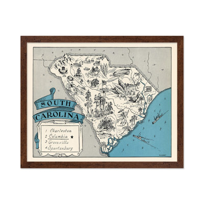 Carte illustrée de South Carolina