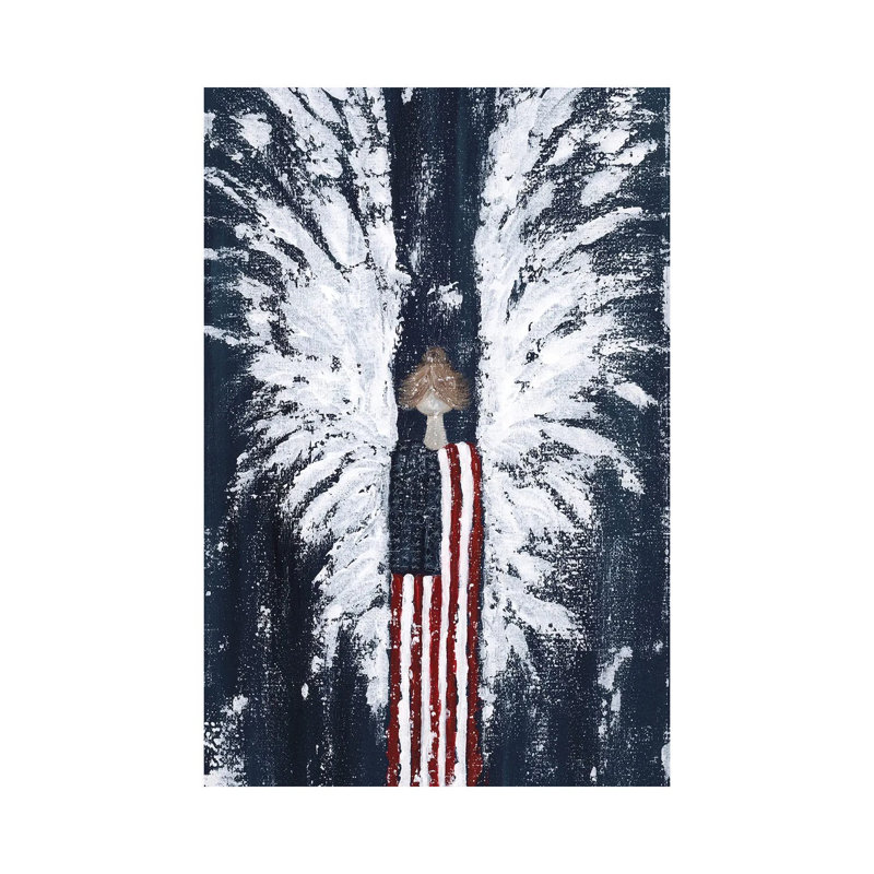 Americana Angel by Ashley Bradley - Wrapped Canvas Painting, 66.04 cm H x 45.72 cm W x 3.175 cm D