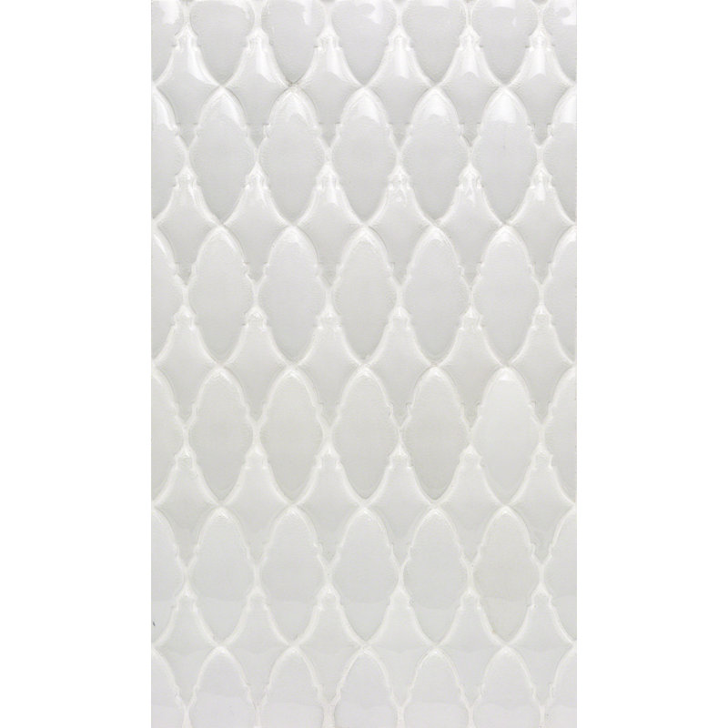 Carreau de mosaïque en céramique 3 "x 4" Divine Valor (0,60 pieds carrés / feuille), Blanc glacier
