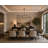 Transitional 7 Light Smoke Glass Linear Chandelier