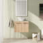 Meuble-lavabo simple mural 24 po avec comptoir en céramique 24 po