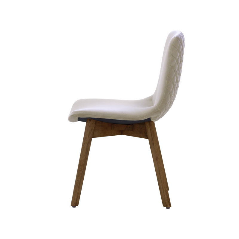 Jada 48cm H Velvet Upholstered Side Chair, Beige
