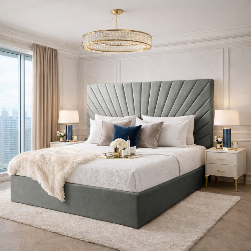 Bed, Super King (6'), Grey