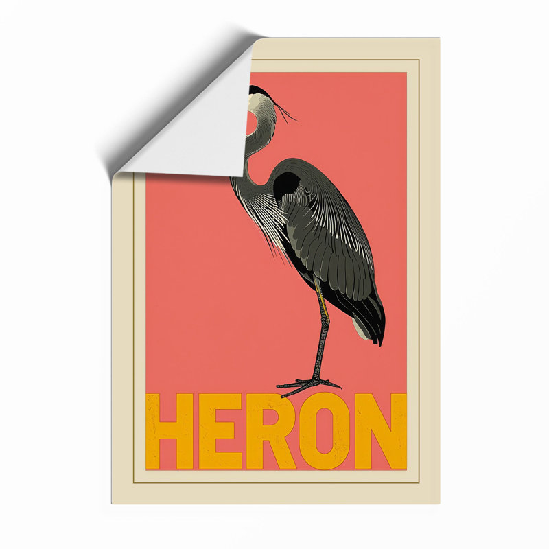 Heron Minimalist - Print, Unframed, A2 - 59.4 x 42.0 cm